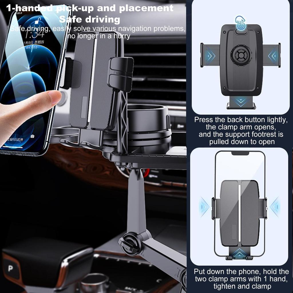 Cup Holder Expander Tray For Car Car Adapter Cup Holder Tray For Eating Commuting Traveling Vehicle Dining Table Worker Solutio