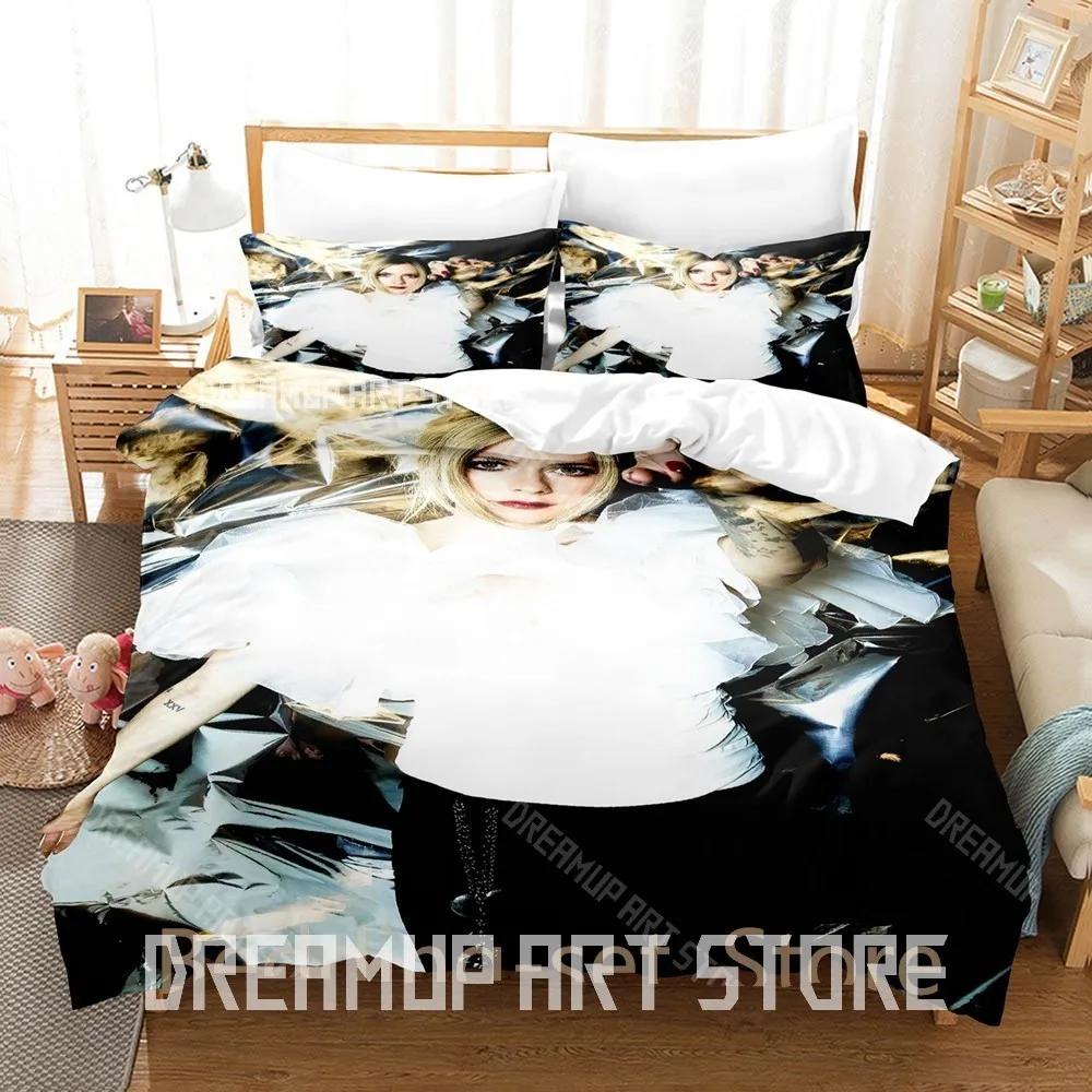 3D Print Avril Lavigne Bedding Set Single Twin Full Queen King Size Bed Set Adult Bedroom Duvetcover Sets Personality Bed Sheet