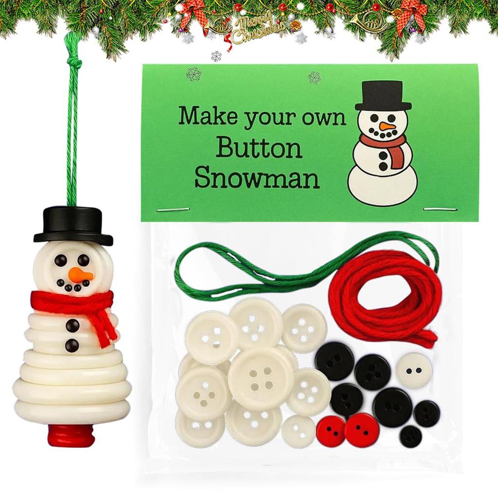 Christmas Ornament Craft Kits for Kids DIY Christmas Button Ornament Making Supplies Decorative Art Supplies for Holiday Teens