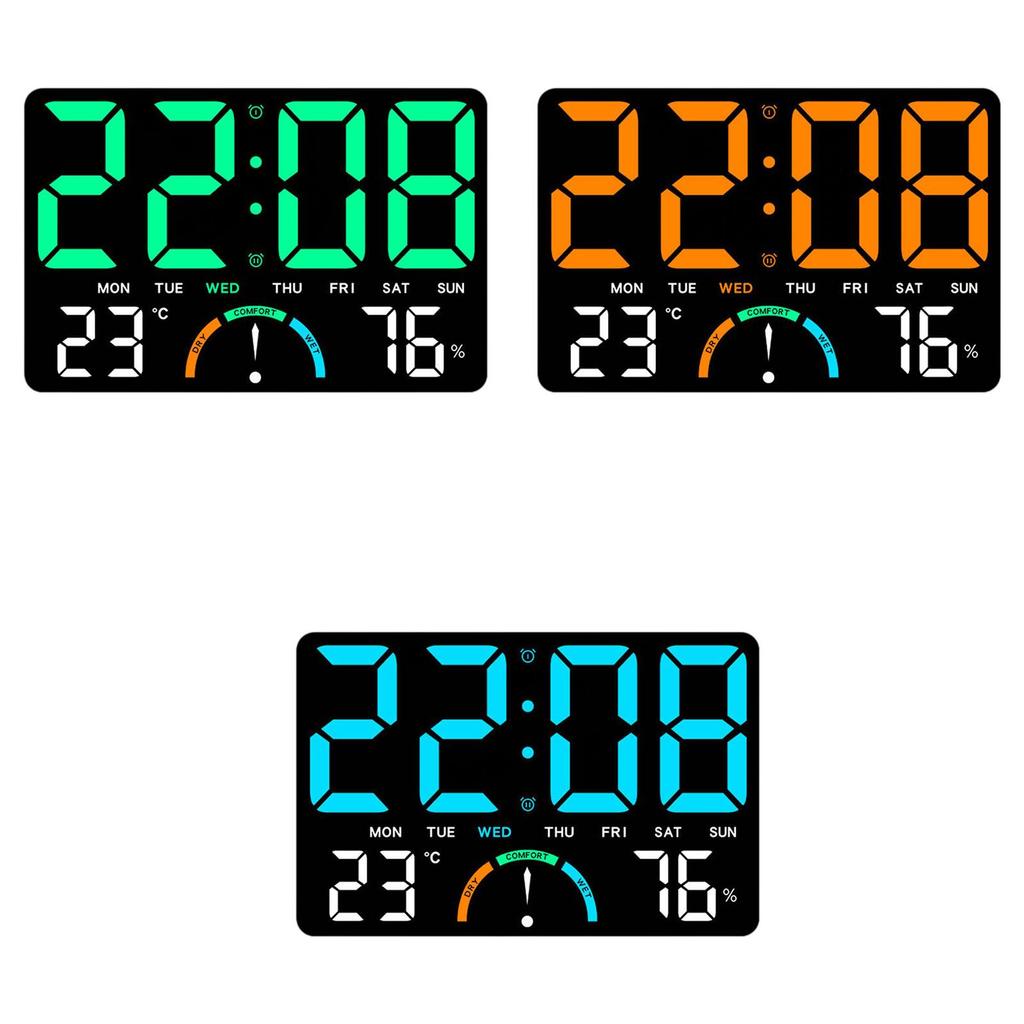 Digital Clock, LED Large Display Timer, Electronic Clock for Home Bedroom Bedside