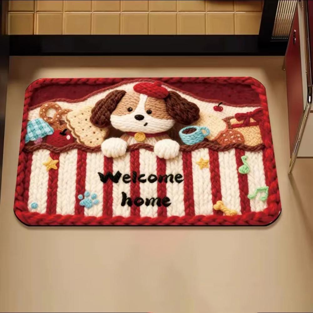 

Durable 40*60cm Bath Mat Non-slip Backing Dirt-scraping Surface Floor Protection Mat Washable Household Carpets Home Decoration