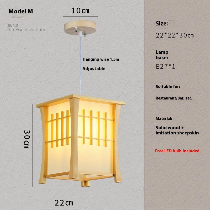 

Solid Wooden Pendant Light For Livingroom Dining Room Kitchen Homestay Japan Style Suspension Hanging Lamp Art Decoration E27 warm light
