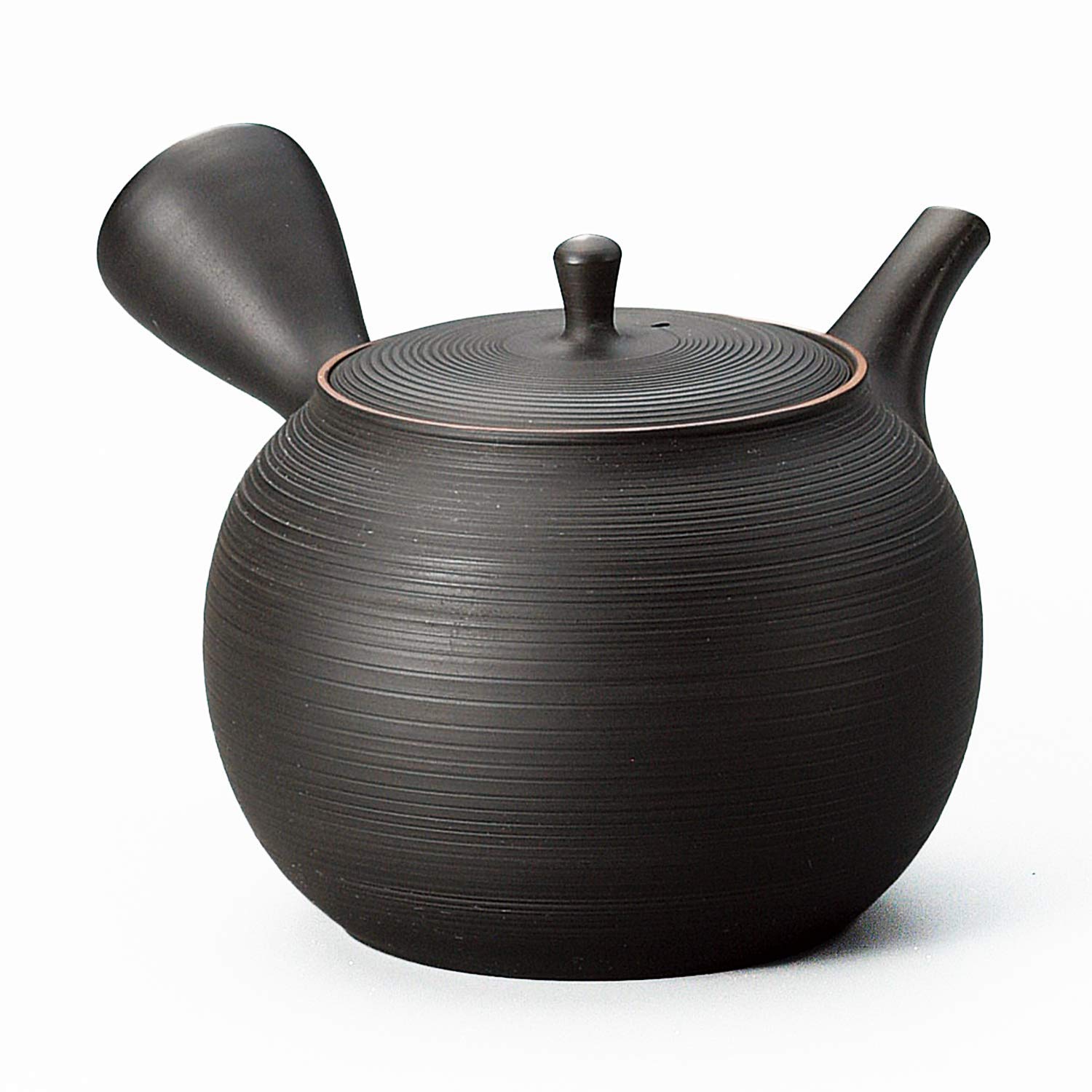 Чайник Ямакикай, Черный узор «Тысяча шагов», от Тамамицу, 17 x 14 x 11 см, M353