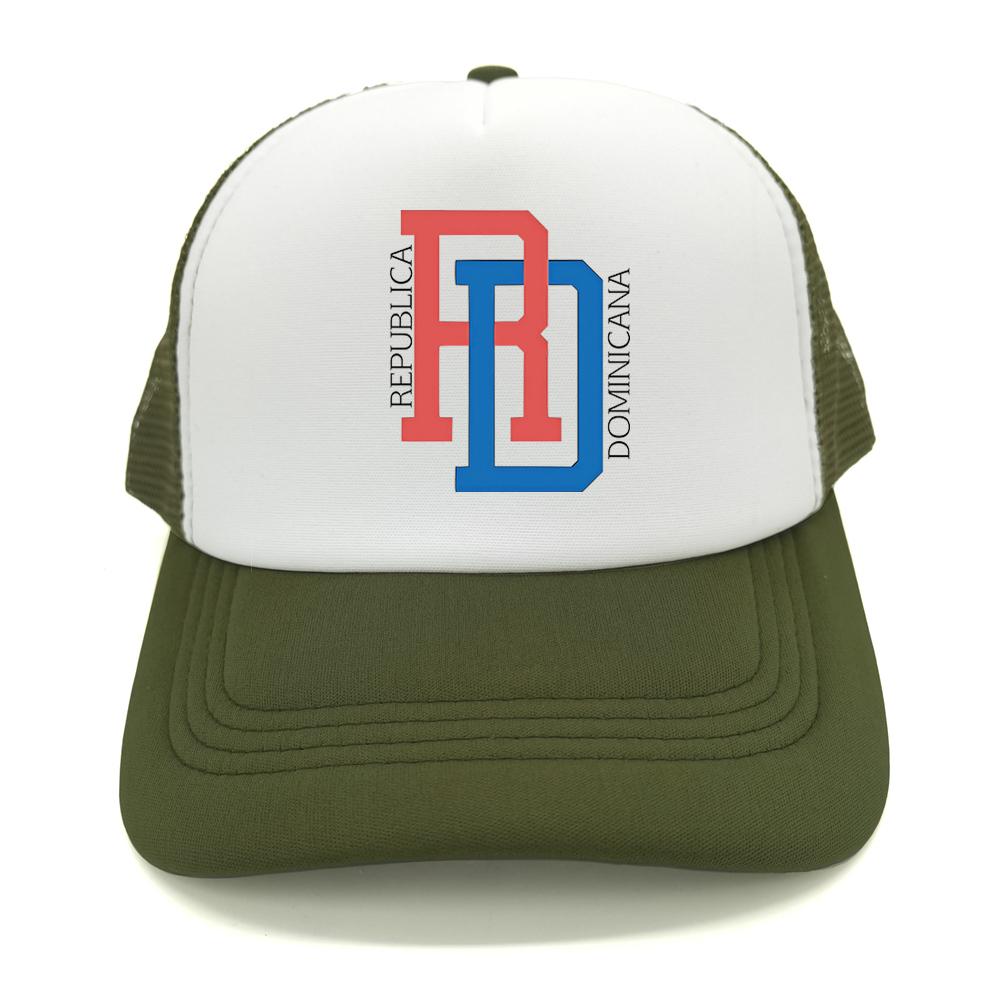 Dominikanische Republik RD Flagge Stolz Dominikanische Trucker-Kappe Sommer Netz Baseballkappe FeUnisex Unisex Retro Papa Geschenk Kappen