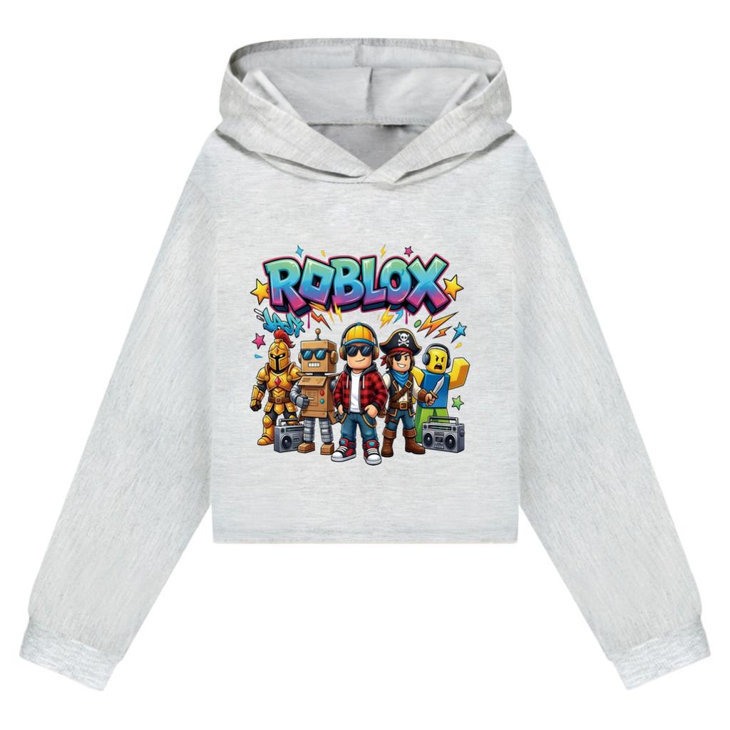 5574 Moda Outdoor Bambini Ragazze Felpe Casual Stampate Roblox Maniche Lunghe