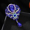 Luxury Rhinestone Rhinestone Bow Tie Clear Crystal Vintage Fashion Crystal Brooches Dangle Design Large Crystal Teardrop Brooch