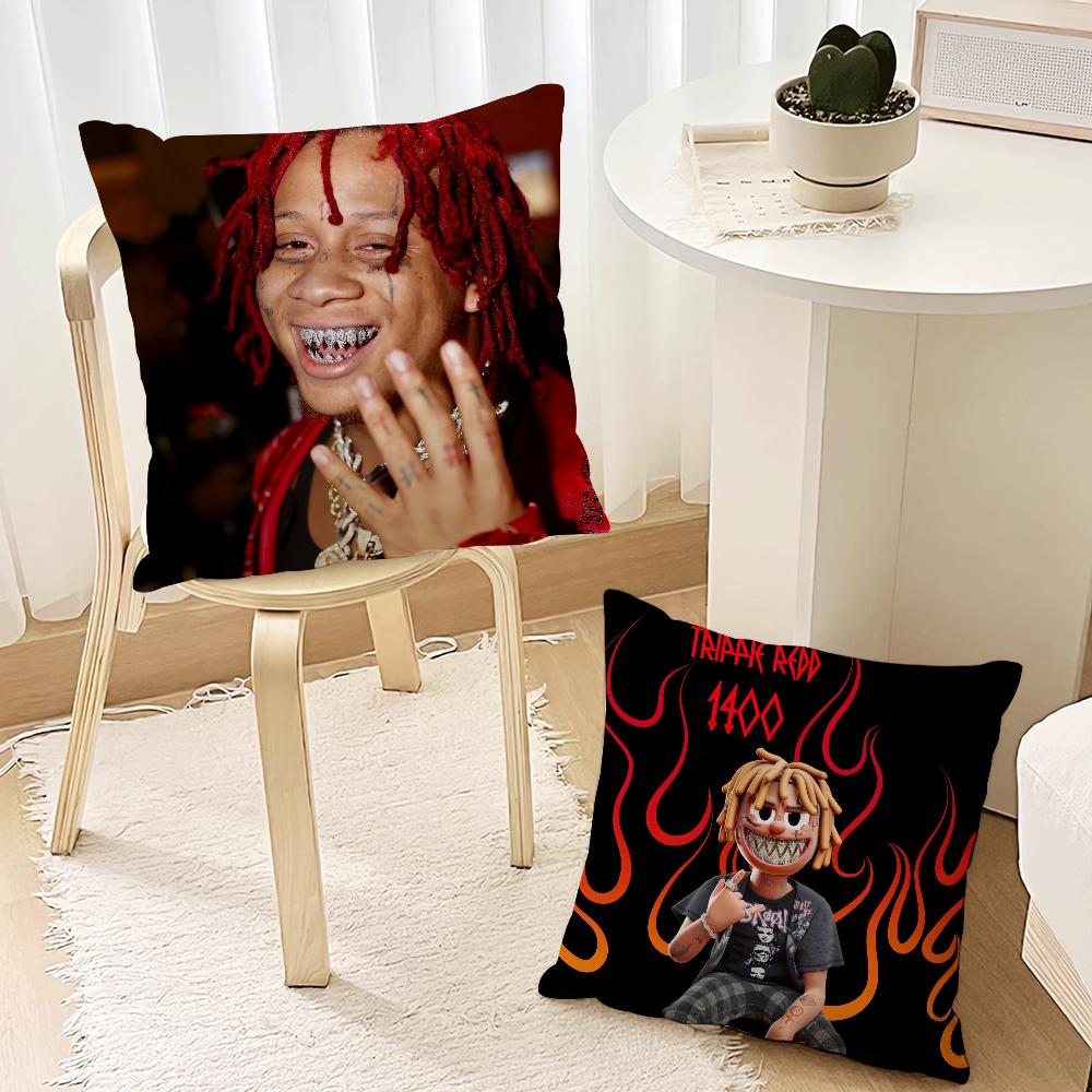 Rapper T-Trippie R-Redd 1400 Miss The Rag For Bedroom Car Coffee Shop Room and Living Room Sofa Decorative Pillow Cover Case