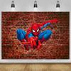 Spiderman Theme Baby Boys Birthday Party Decorations Vinyl Photography Backdrops Party Background For Photo Studio