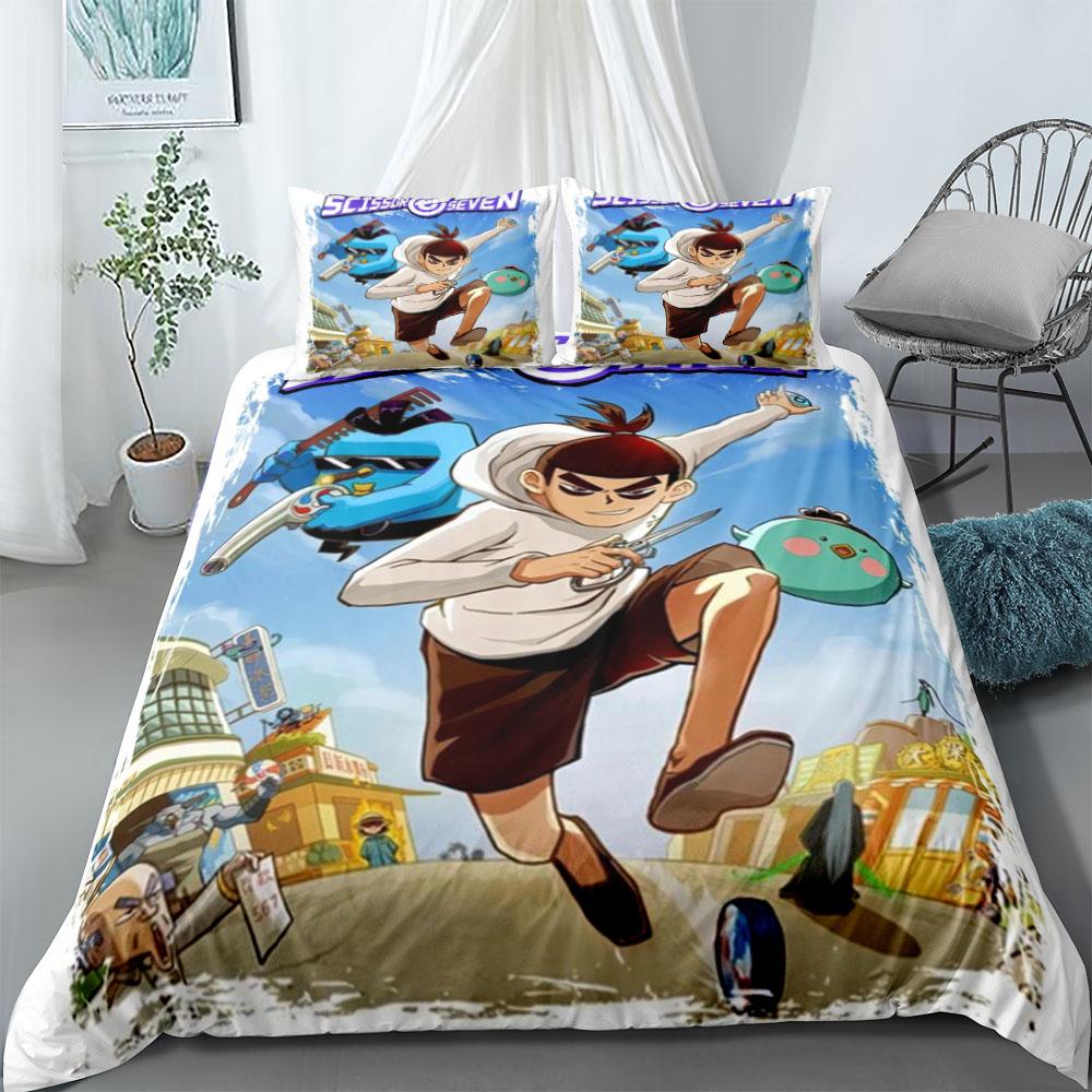 Scissor Seven Duvet Cover Set Without Sheet King Queen Double Full Twin Single Size Bed Linen Set
