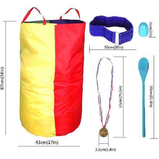 Outdoor Games, Potato Sack Race Bags for Kids Adults, Egg Spoon Relay Race, Birthday Party, Field Day Family Reunion Carnival Outside Yard Lawn