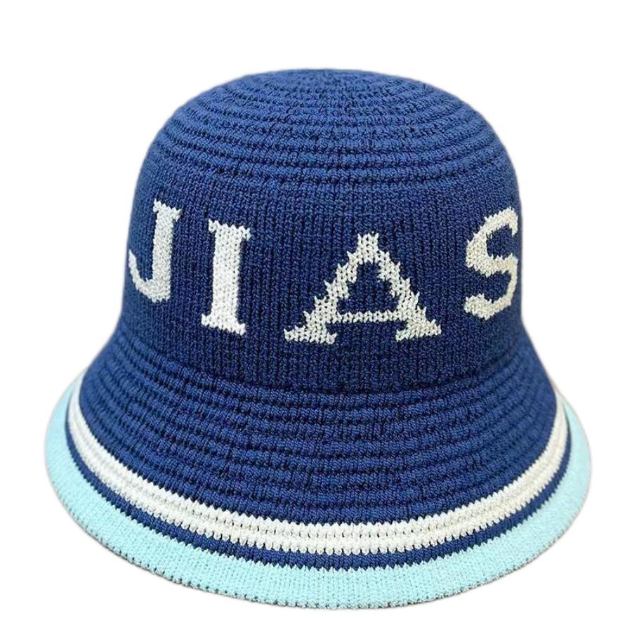 Spring Summer Panama Hat Women Hollow Knitted Hat Bucket Hat Outdoor Sun Visor Beach Hat Letter Jacquard Breathable Travel Cap