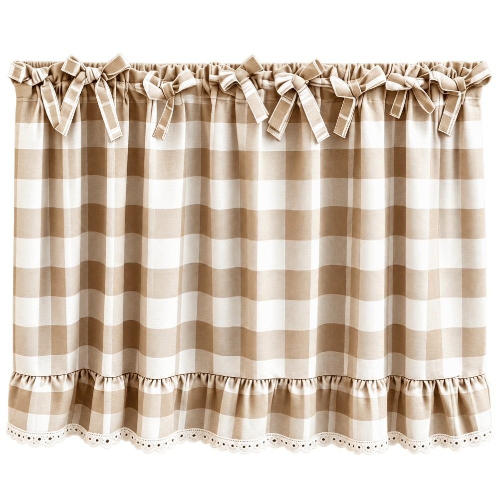 Ruffled Edge Christmas Oven Curtain Double Sided Appliance Dust Cover Festive Cooking