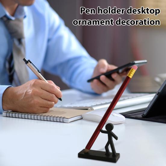 1/2Pcs Pen Holder Ornament Fine Workmanship Lines Figure Shape Pen Stand Decorative Desktop Ornament