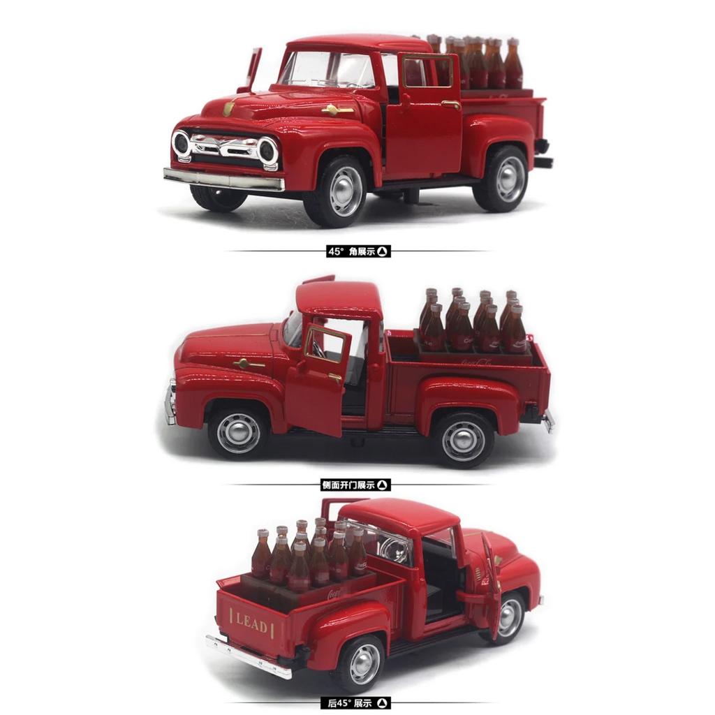 1/32 Ford Pickup Classical Vintage Car Simulation Model Sound and Light Children's Toys Collection Ornaments Gifts