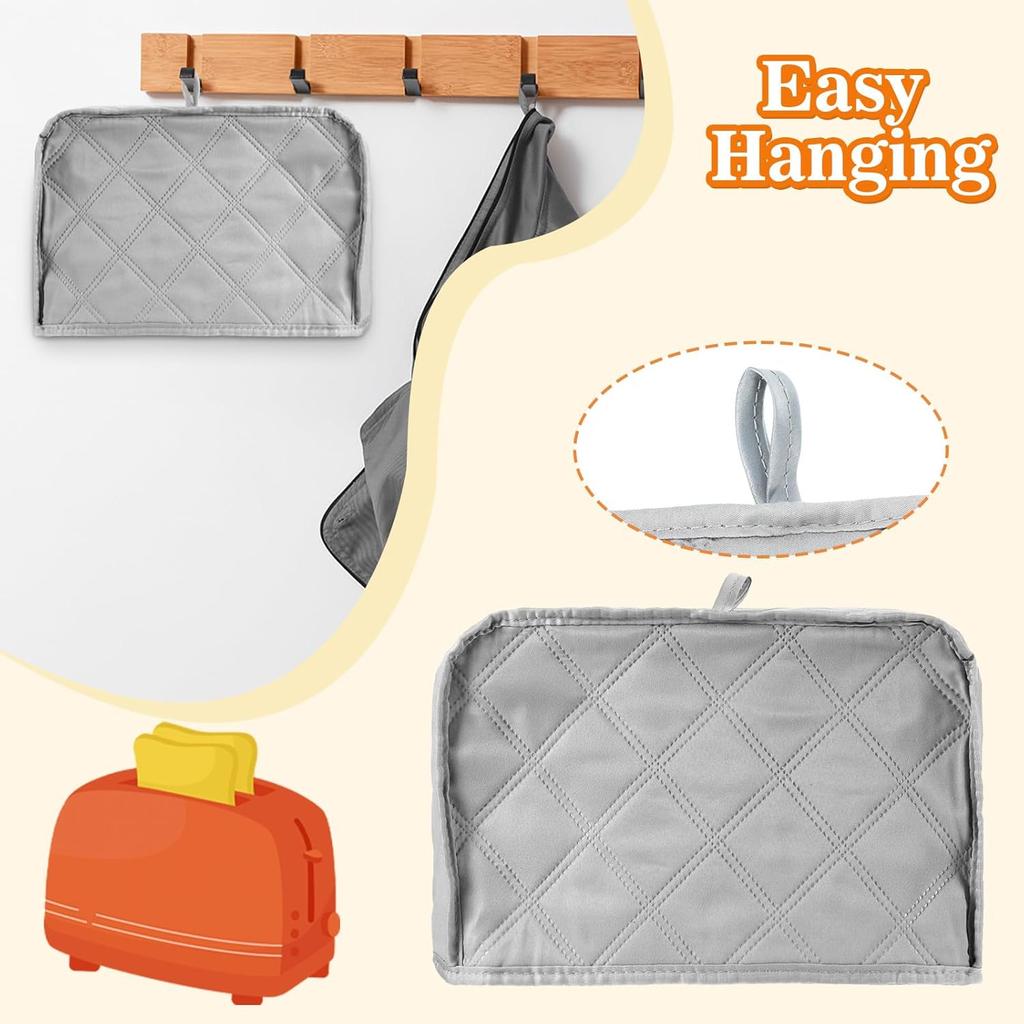 Toaster Cover, Toaster Cover 2 Slice Toasters Covers 4 Slice Small Appliance Covers Hiding for Bread Machine Bread Maker Protector Cotton Quilted