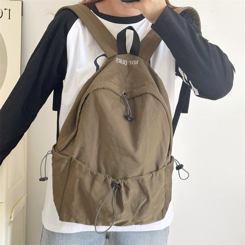 Simple nylon backpack backpack women's autumn Korean style autumn model leisure commuting large capacity lightweight student schoolbag