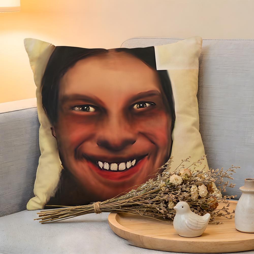 

Cushion Cover Linen SkinFriendly Soft Decorative Case for Sofa Home Decor AAphex TTwin Album Cover Pillow cover 30x30cm