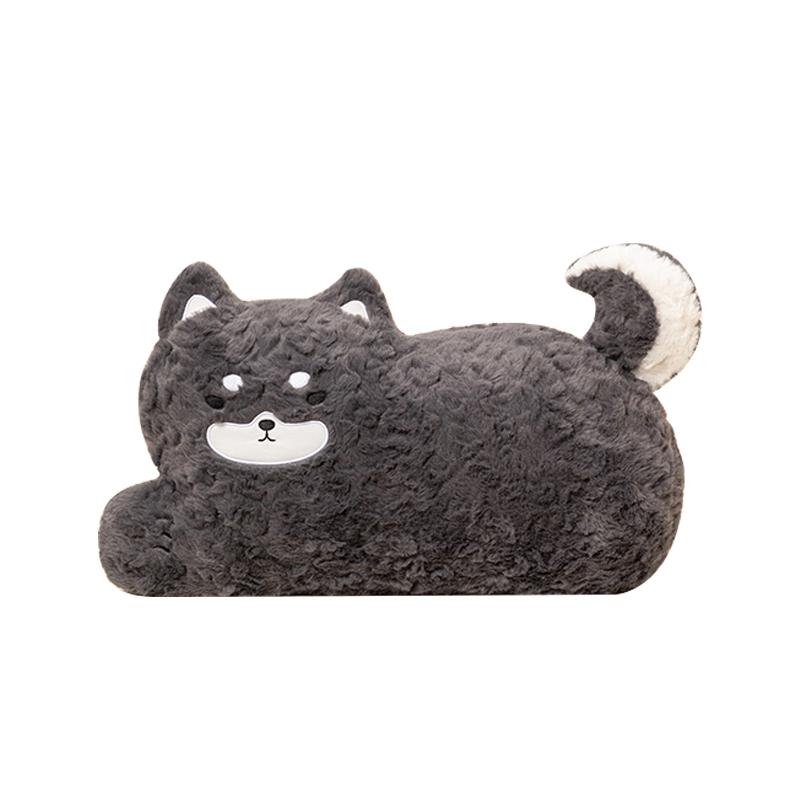 Cute Animal Stuffed Plush Toys Black Cat Husky Home Sofa Cushion Bedroom Lumbar Pillow Gifts For Sleeping Companion Dolls