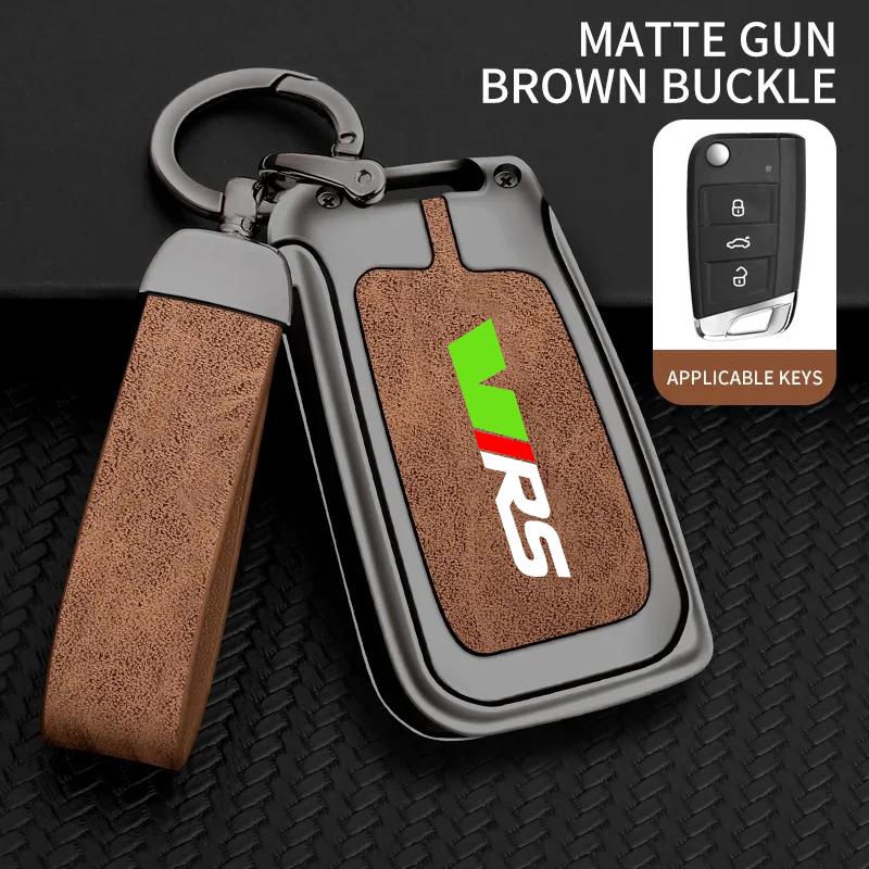 Dclaq2 For Skoda VRS Octavia 1 2 3 Rapid Kodiaq Karoq RS Fabia Kamiq Superb Zinc Alloy Car Remote Smart Key Case Cover Auto Accessories