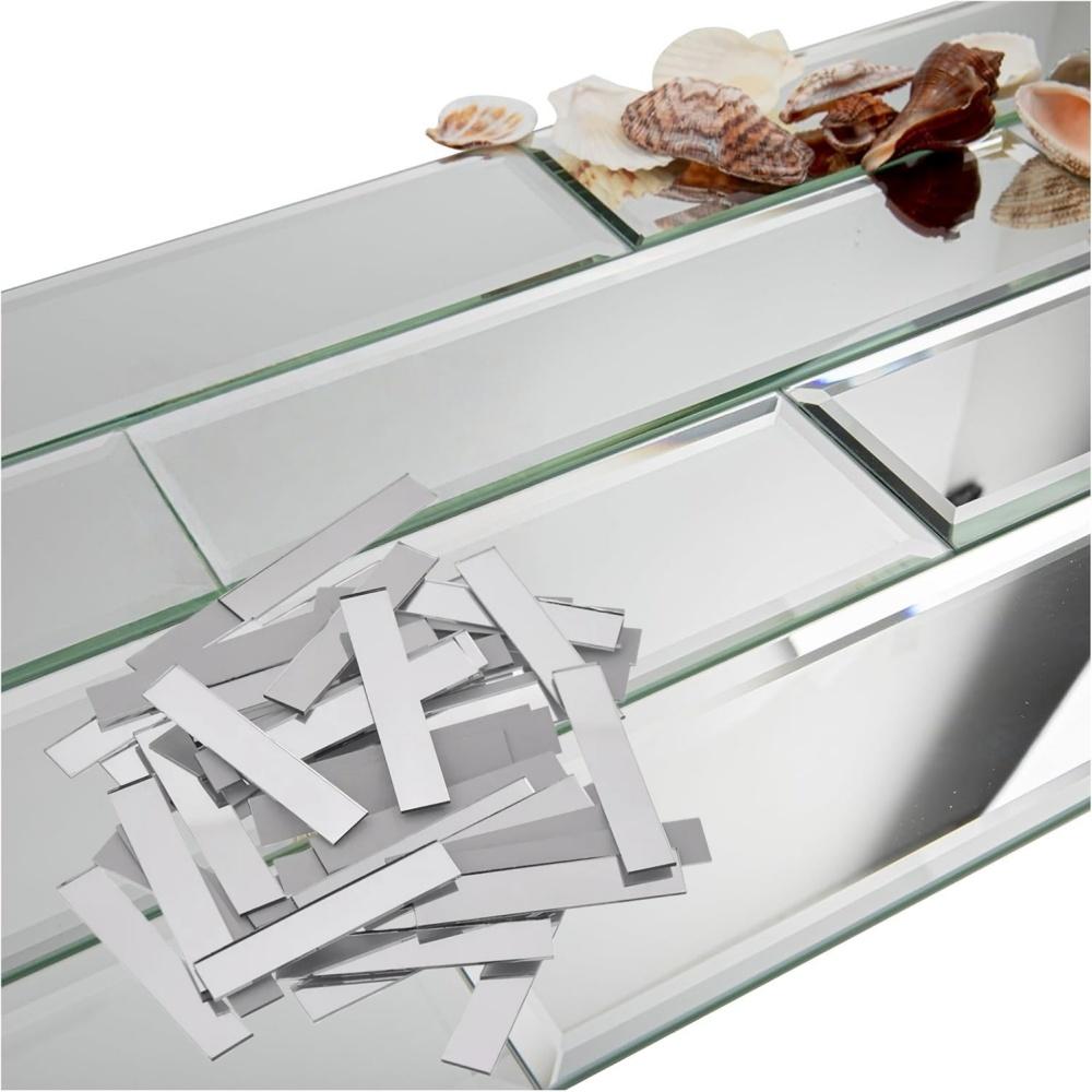 200pcs 1cmx5cm Mini LongStrip Mirror Surface Waterproof Self-adhesive Waterproof DIY Living Room Background Wall Art
