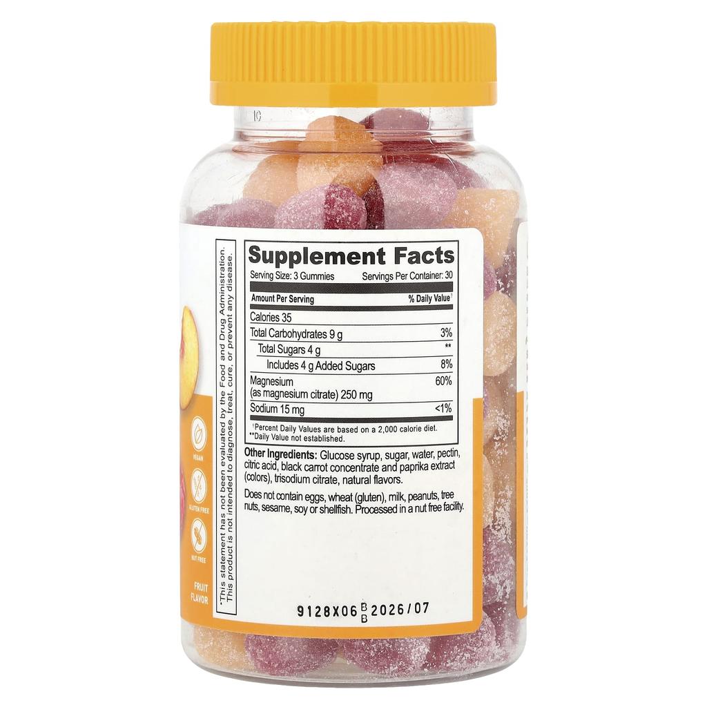 Magnesium Citrate Gummies, Fruit Flavor, 90 Gummies (83.3Mg Per Gummie)
