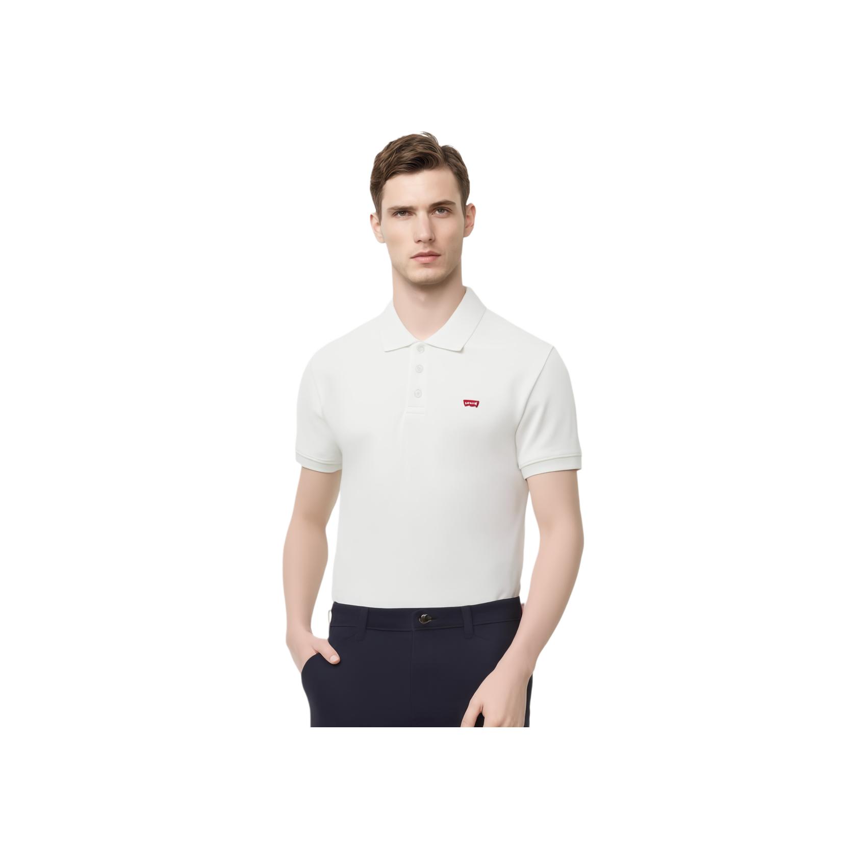 

Levis Повседневная Удобная Простая Футболка-поло с принтом логотипа с коротким рукавом Мужские футболки-поло Белая 004KC-0001 M