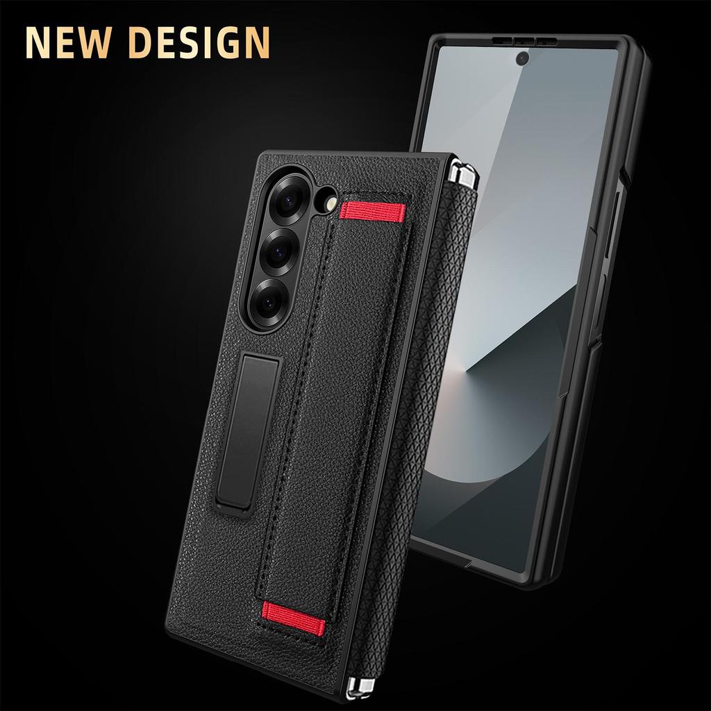 Samsung Fold6/Fold5 Protective Case with Wrist Strap and Hinge Film