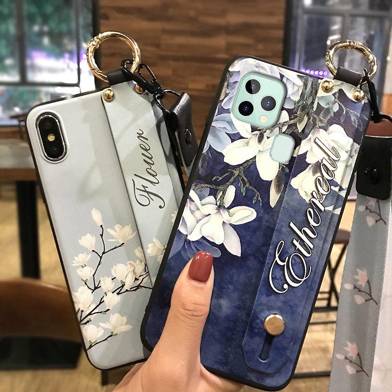Shockproof Fashion Design Phone Case For Oukitel C22 Durable Protective Dirt-resistant Waterproof Lanyard Soft case Ring