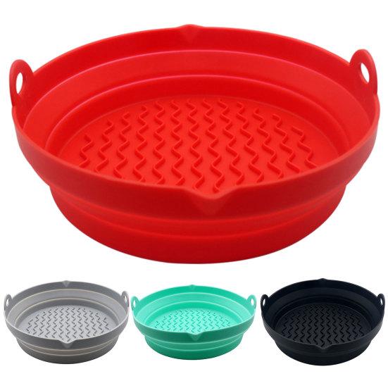 Baking Pan with Double Handle Not Sticky Foldable Silicone Dining Room Oven