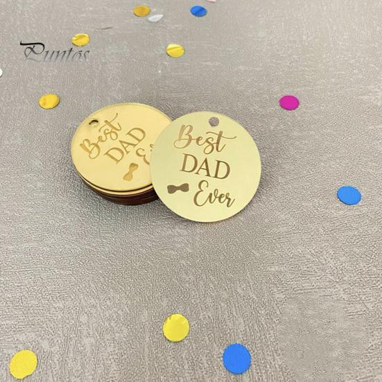 Acryl Cake Topper „Best Dad Ever“ – 10 Stück, 10 X 17 Cm, Für Vatertag Oder Geburtstag, Wiederverwendbar