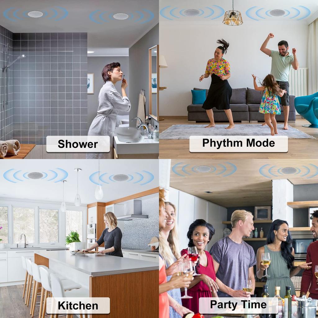 Alto-falante de teto Herdio montado no teto embutido no teto alto-falante de instalação embutido redondo 160 W sistema de alto-falante de montagem embutida