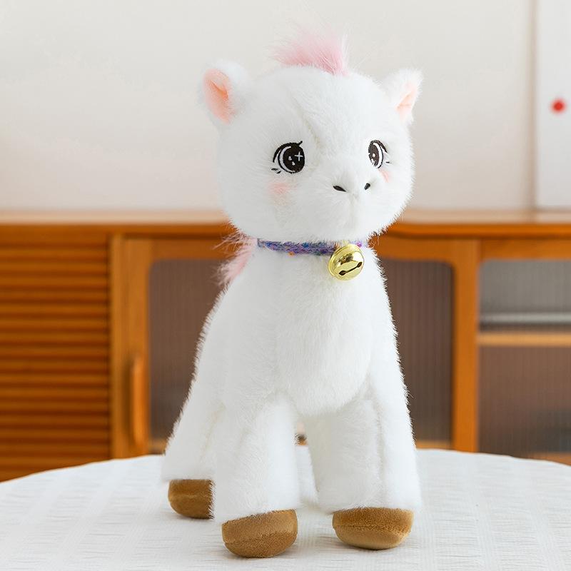 Hans Bell Pony Doll Plush Toy Unicorn Comfort Doll Give Girls and Children Birthday Gifts