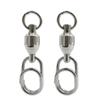 50Pcs Fishing Line Hook Connectors Round Bearing Swivels Fishing Snap Fishing Swivels Fishing Swivels with Locking Snap