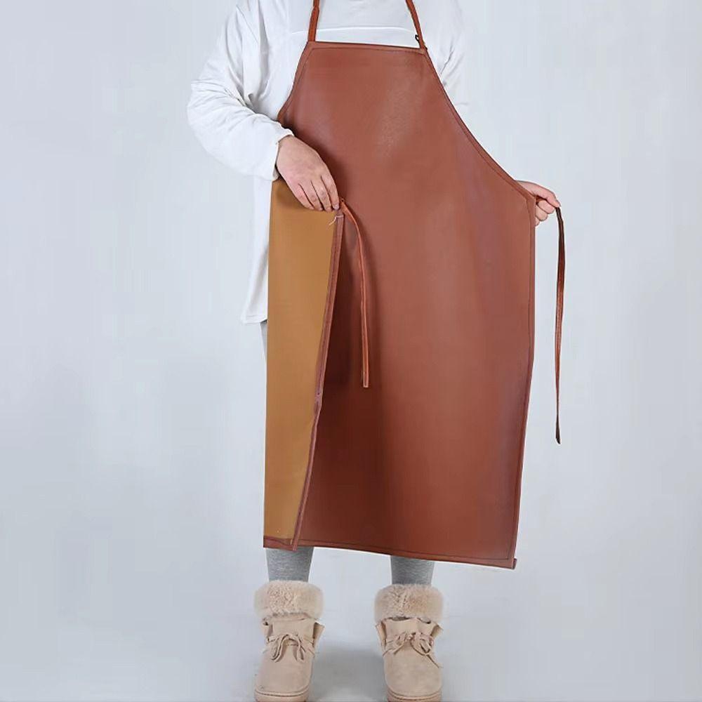 Thickened Welding Protective Apron 95/120cm Kitchen Apron Work Apron Welding Protective Gear