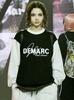 Deumakeu Logo Graphic Color Mix Sweatshirt Black