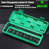 1/2 Sleeve Combination Drive Extended Socket Hexagonal Impact Sleeve Set with Portable Storage Case 8-32mm Torque for Car Repair