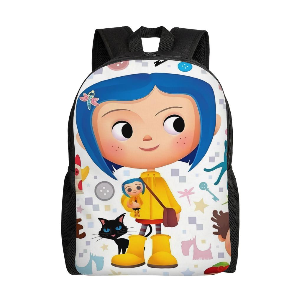 Coraline Portal Anime Backpack Outdoor Backpacks Student Unisex Custom Big High School Bags Fun Rucksack