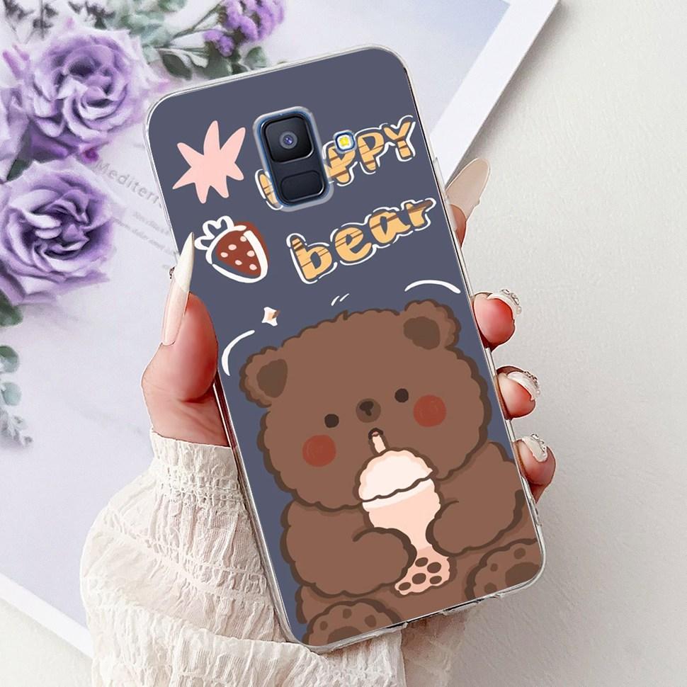 For Samsung Galaxy A6 2018 Case Luxury Painted Cover Soft Silicone Phone Case For Samsung A 6 A6 GalaxyA6 2018 Back Cover Coque