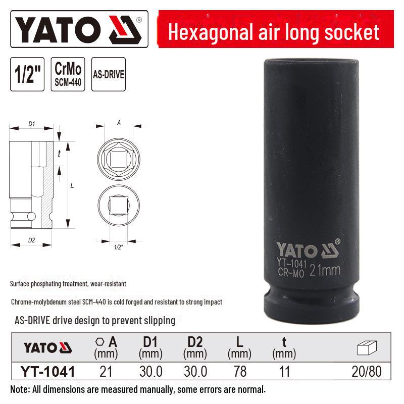 YATO Air Cannon 1/2'' Pneumatic Hex Socket Wrench