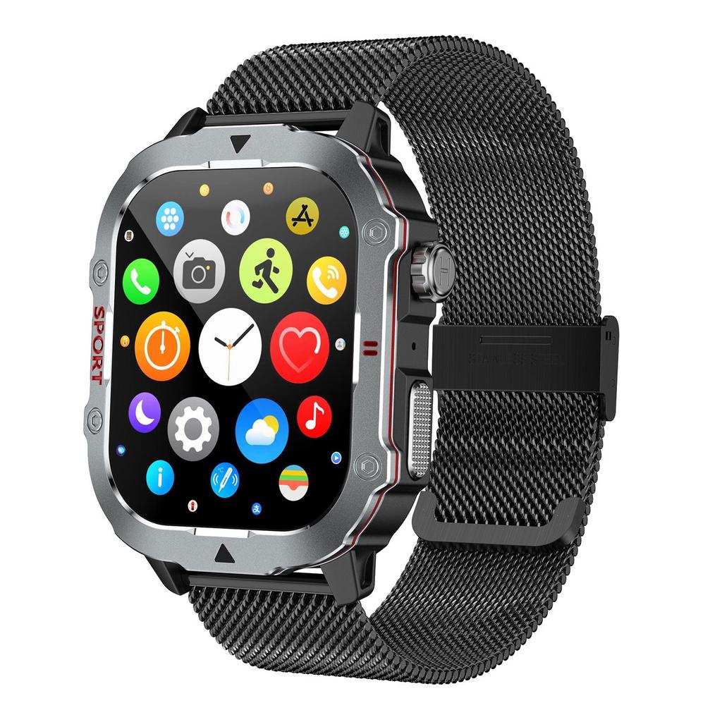 QX11 Smart Watch: Rugged Outdoor Design with Bluetooth Calling, Heart Rate, and Blood Pressure Monitoring for Men’s Sports