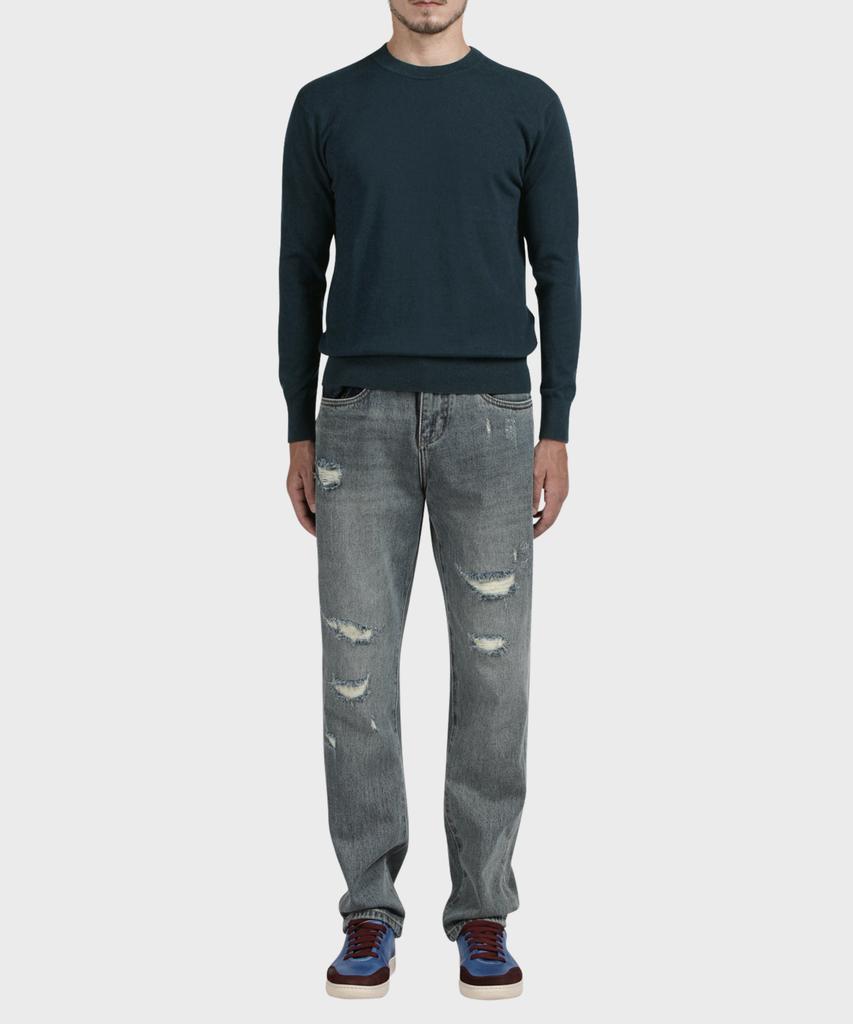PANICALE Blue Logo Round Knit