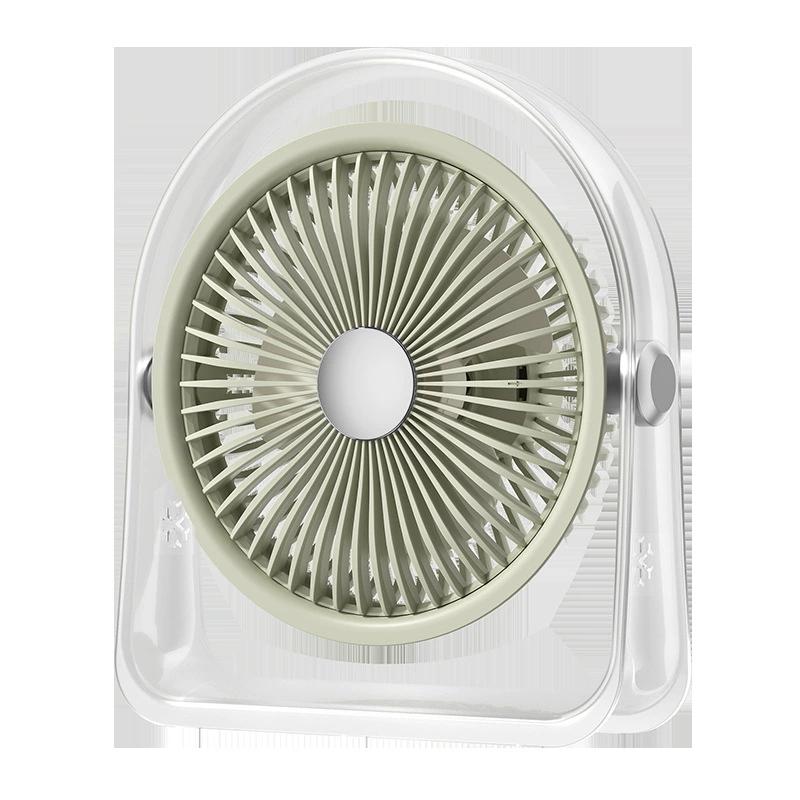 

Mini ventilador de escritorio recargable por USB con 3 velocidades y luz nocturna portátil