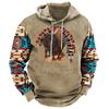 Winter Men's Hoodie Sweatshirt Harajuku Ethnic Wind Graphics Retro Clothes Pullover Shirt Casual Street Loose Casual Hoodie