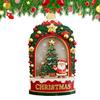 Christmas Tree Fridge Magnets Metal Santa Claus Refrigerator Sticker Creative Relief Quicksand Magnetic Stickers Decoration