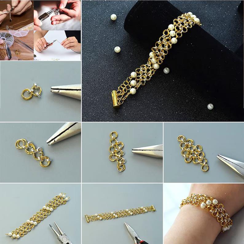 50-200Pcs 3-10mm 18K Gold Plated Jump Rings Open Split Ring Connectors For DIY Jewelry Making Supplies Wholesale Items