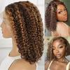 African Women Tight Curl Wig European and American Style Women’s Ombre Short Curly Synthetic Full Wig