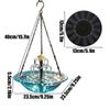 Solar-powered waterfall-style suspended bird bath fountain Bird Water Fountain Backyard Decor Solar Powered Bird Bath Fountain