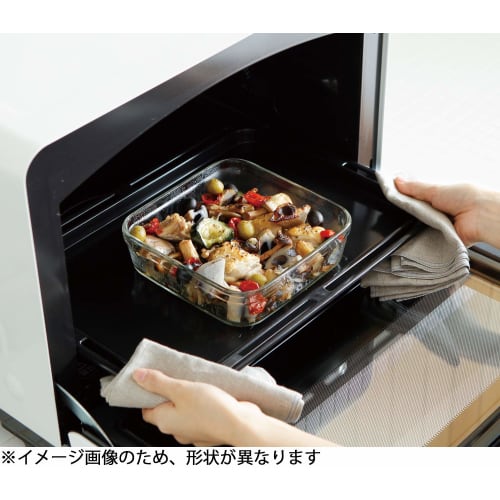 Iwaki Heat-Resistant Glass Toaster Oven Plate, Basic Series, 240 x 145 x 35mm, 700ml, KBC3850 BC3850