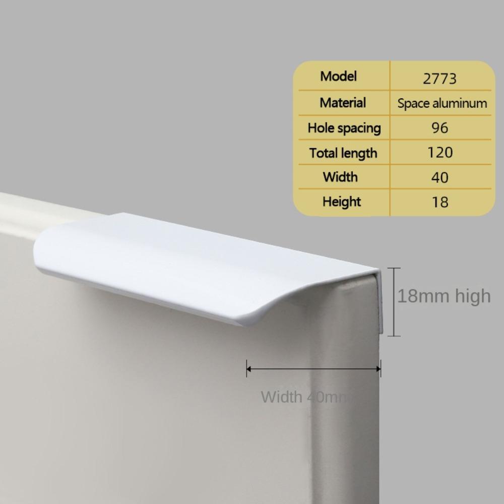 Klíčky ke dveřím ze slitiny hliníku Skryté úchytky zásuvek Vysoce kvalitní úchytky skříněk Domácnost