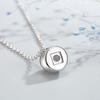925 Sterling Silver Stylish Simple 100 Languages I Love You Projection Stone Pendant Necklace Birthday Party Anniversary Gift